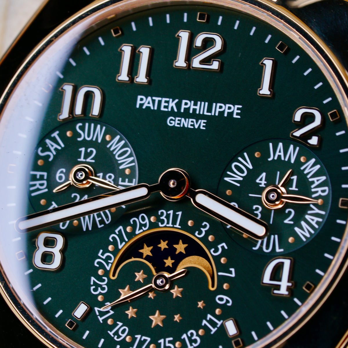 Patek Philippe NEW Twenty~4 7340/1R-010 “OLIVE” Perpetual Calendar Yellow Gold 36mm