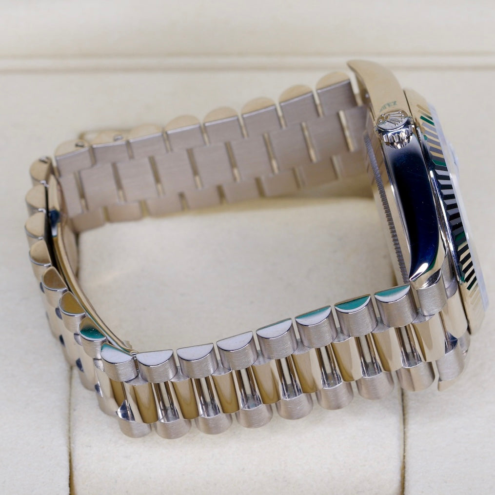 Rolex Day-Date 228239 “OLIVE” Green Olive Roman Dial White Gold President 40mm 2016