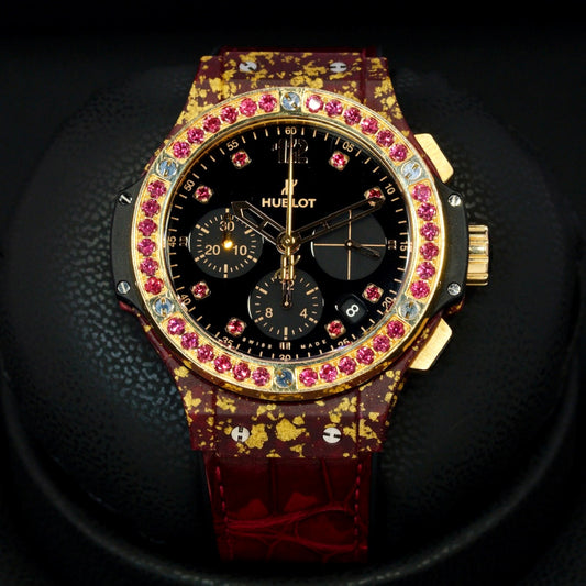Hublot Big Bang “GOLD LINEN” Chronograph Limited Edition 200 PCS 41mm