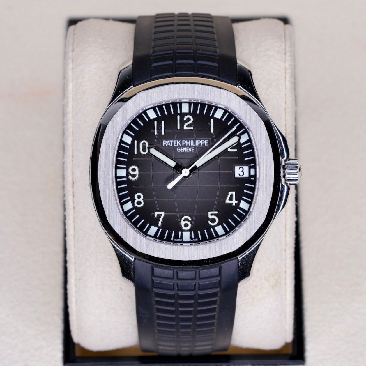 Patek Philippe Aquanaut 5167A-001 Black Dial Stainless Steel Tropical Strap 2020