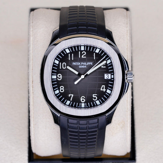 Patek Philippe Aquanaut 5167A-001 Black Dial Stainless Steel Tropical Strap 2020