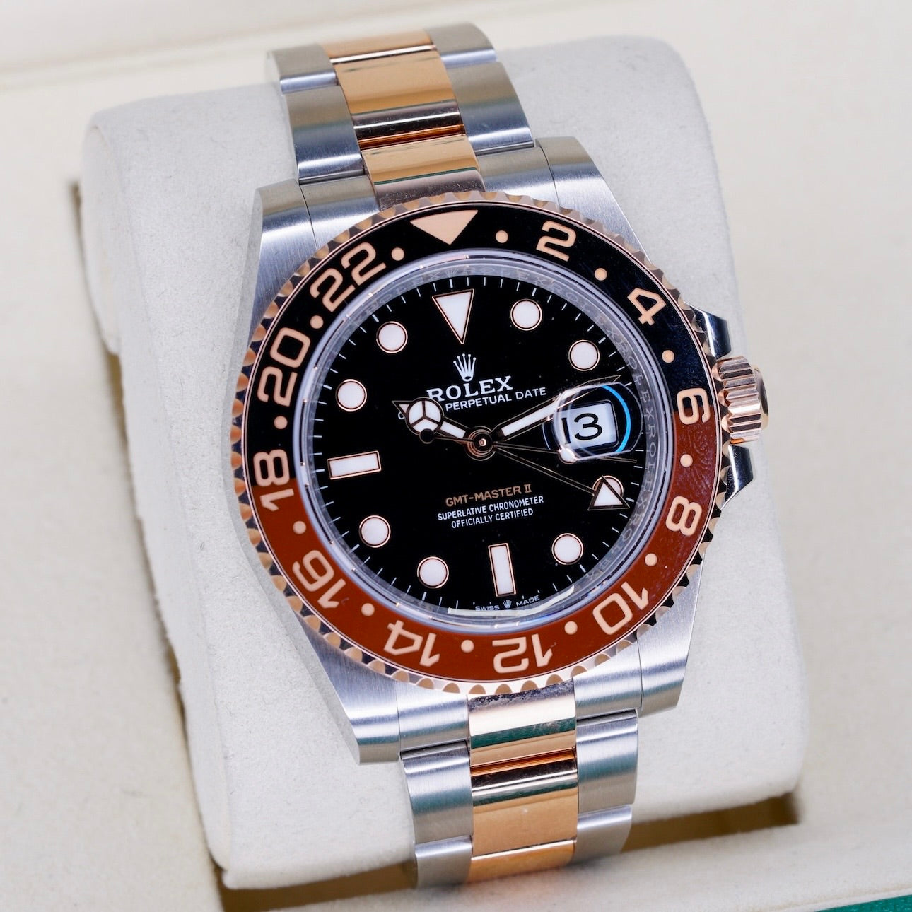 Rolex GMT-Master II 126711CHNR “ROOTBEER” Black Dial Two-Tone Rose Gold & Steel 40mm 2023