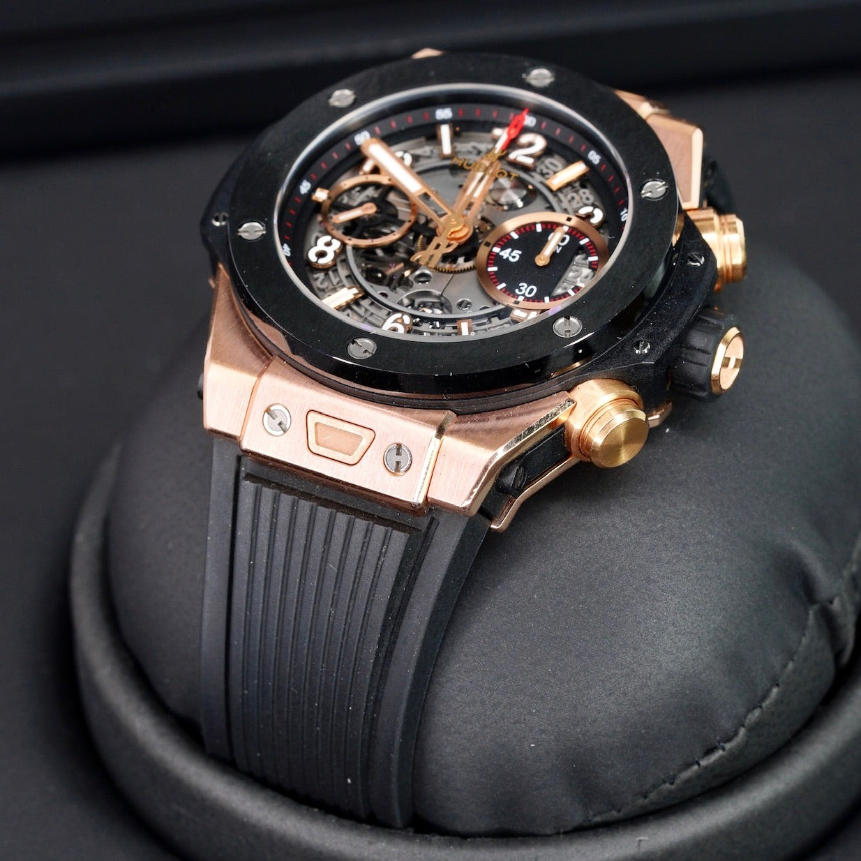 Hublot Big Bang Unico 441.OM.1180.RX Skeleton Dial Ceramic Bezel King Gold 42mm