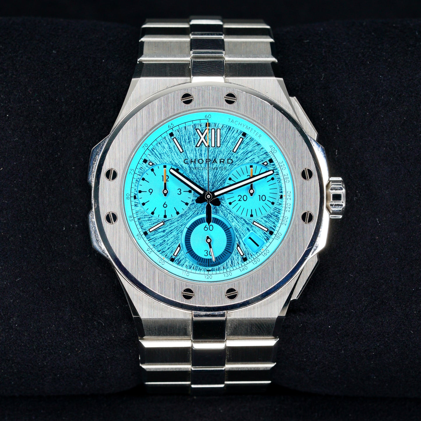 Chopard Alpine Eagle 298609-3006 “MARITIME BLUE XL” Turquoise Dial Chrono Stainless Steel 44mm