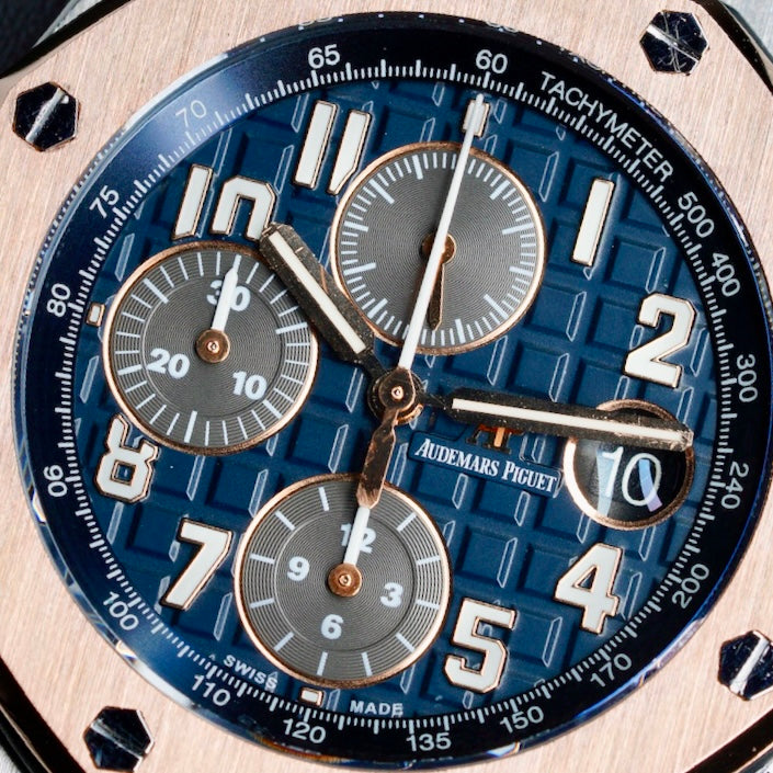 Audemars Piguet Royal Oak Offshore 26471SR.OO.D101CR.01 “BUCHERER” Blue Dial Two-Tone Rose Gold & Steel Chronograph 42mm