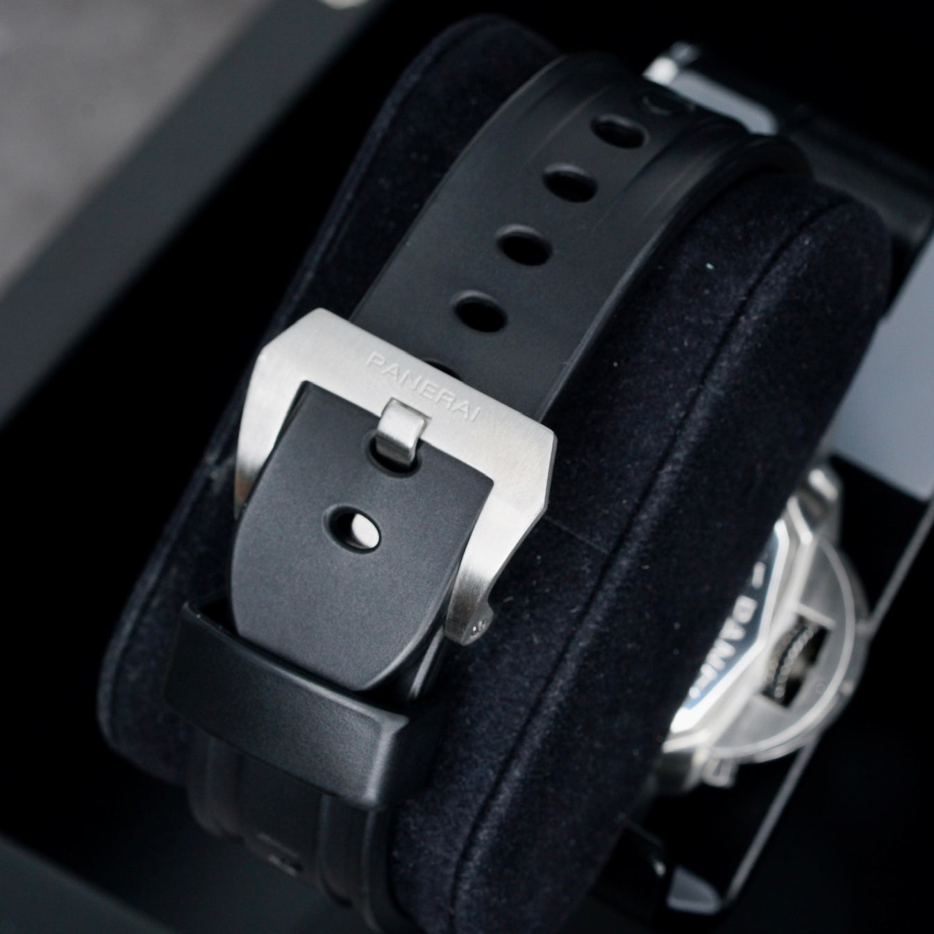 Panerai Luminor 1950 PAM 00320 Black Dial Stainless Steel Rubber Strap