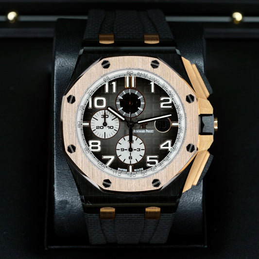 Audemars Piguet Royal Oak Offshore 26405NR.OO.A002CA.01 Grey Smoked Dial Rose Gold & Ceramic 44mm