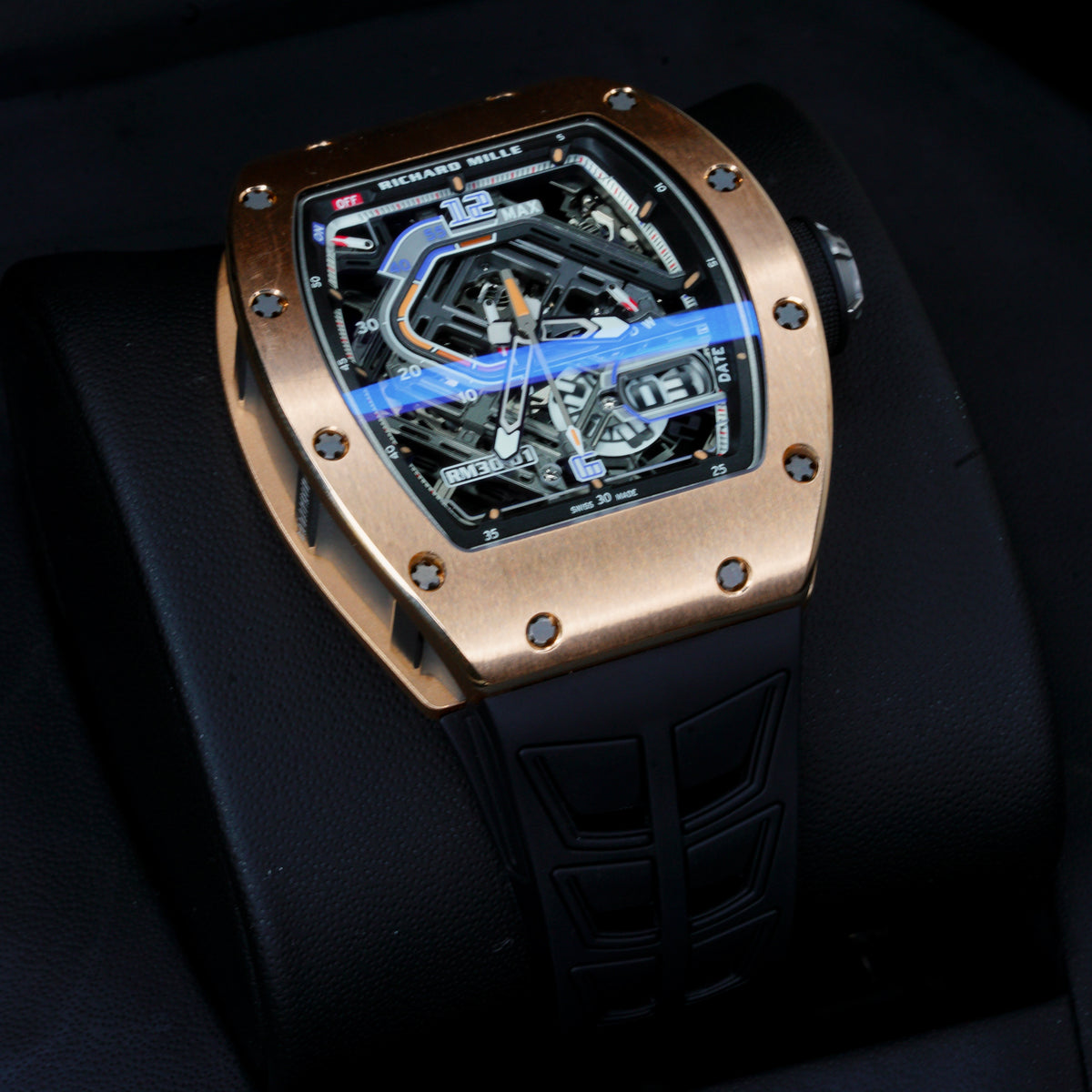Richard Mille LIKE NEW 2026 RM 30-01 Skeleton Dial Rose Gold Rubber Strap