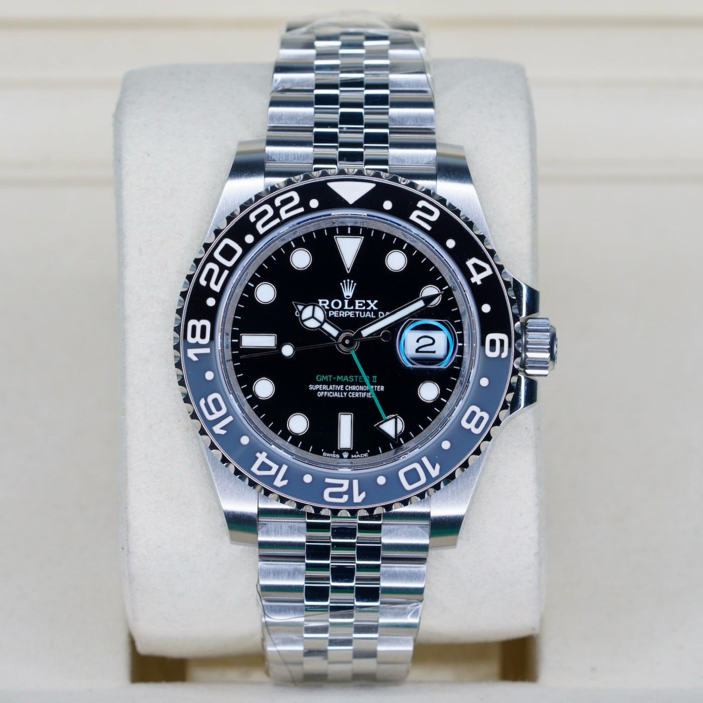 Rolex NEW 2026 GMT-Master II “BRUCE WAYNE” Black Dial Grey & Black Bezel Stainless Steel Jubilee 40mm