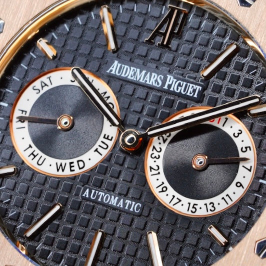 Audemars Piguet Royal Oak 26330OR.OO.D088CR.01 Black Dial Rose Gold AM Rubber Strap 39mm 2013