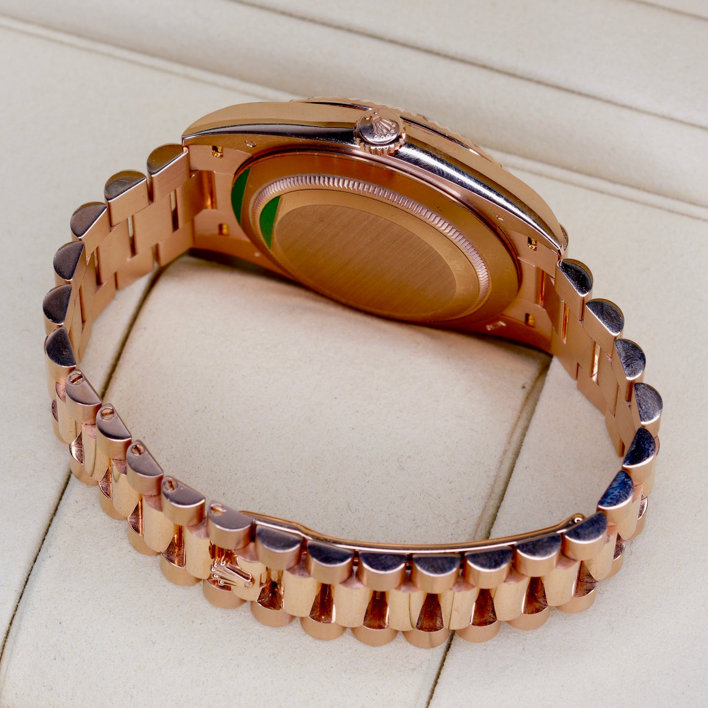 Rolex Day-Date 228235 White Roman Dial Rose Gold 40mm