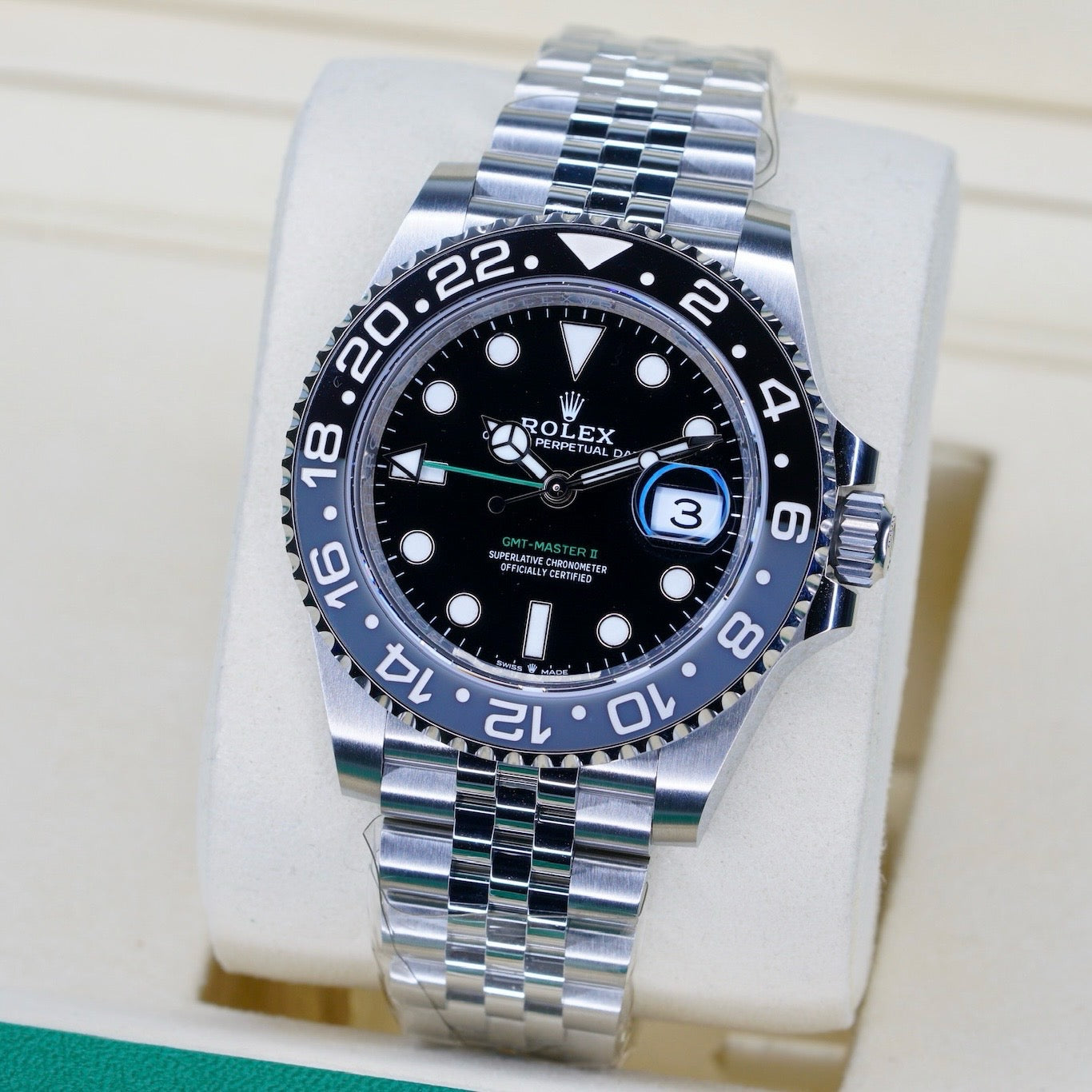 Rolex NEW 2026 GMT-Master II 126710GRNR “BRUCE WAYNE” Black Dial Grey & Black Bezel Stainless Steel 40mm