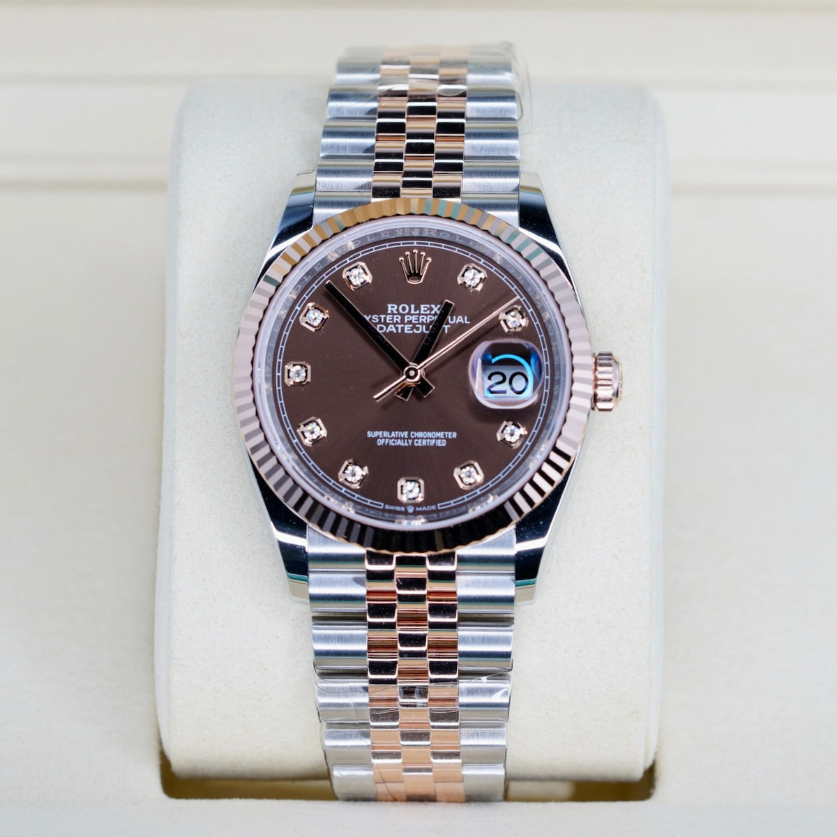 Rolex NEW 2026 Datejust 126231 “CHOCO DIAMOND” Brown Diamond Dial Two-Tone Rose Gold & Steel 36mm
