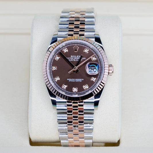 Rolex NEW 2026 Datejust 126231 “CHOCO DIAMOND” Brown Diamond Dial Two-Tone Rose Gold & Steel 36mm