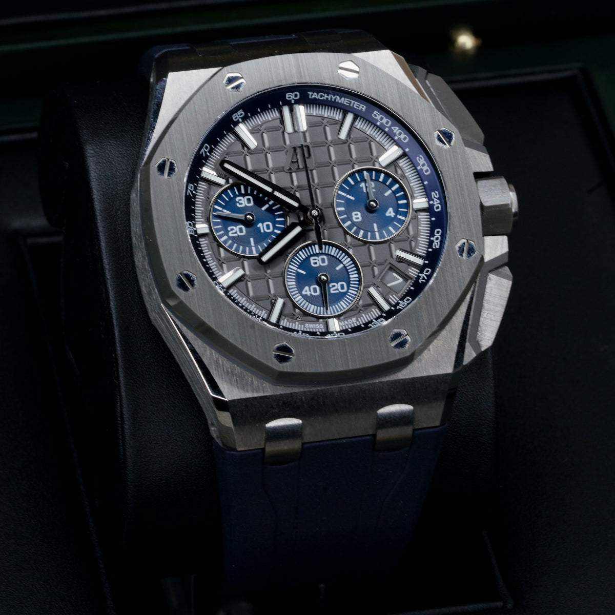 Audemars Piguet Royal Oak Offshore 26420IO.OO.A009CA.01 Grey Dial Blue Sub Dials Titanium