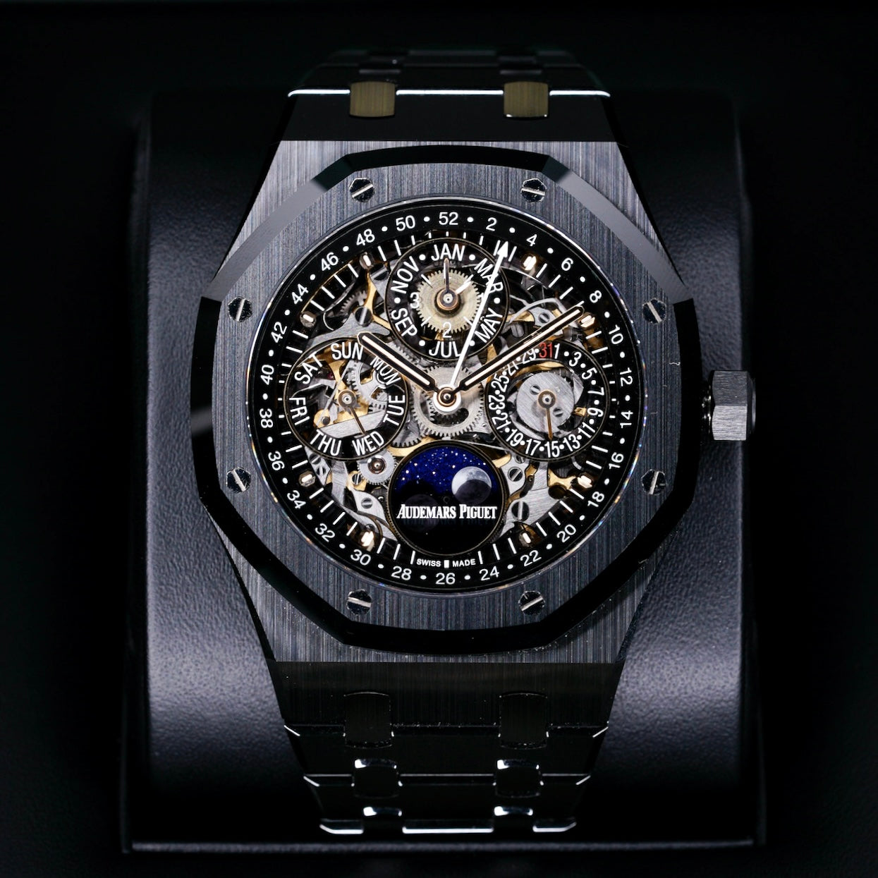 Audemars Piguet Royal Oak 26585CE.OO.1225CE.01 “CERAMIC PERPETUAL” Skeleton Dial Ceramic Perpetual Calendar 42mm