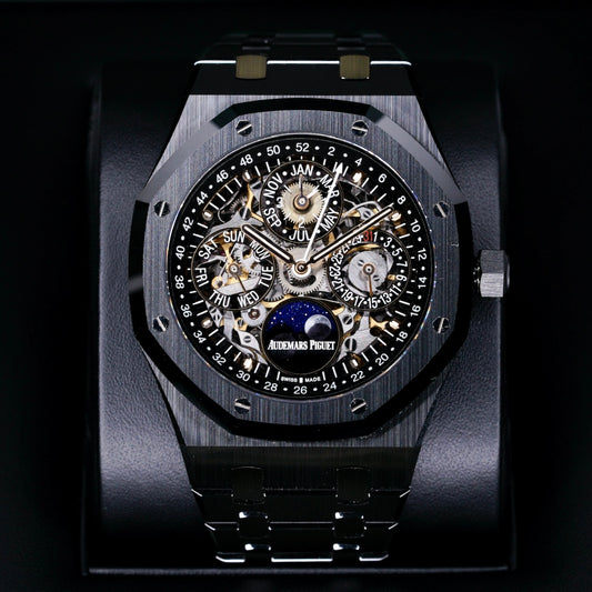 Audemars Piguet Royal Oak 26585CE.OO.1225CE.01 “CERAMIC PERPETUAL” Skeleton Dial Ceramic Perpetual Calendar 42mm