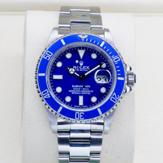 Rolex Submariner 16610 “ALMOST SMURF” AM Blue Dial & Blue Bezel Stainless Steel 40mm