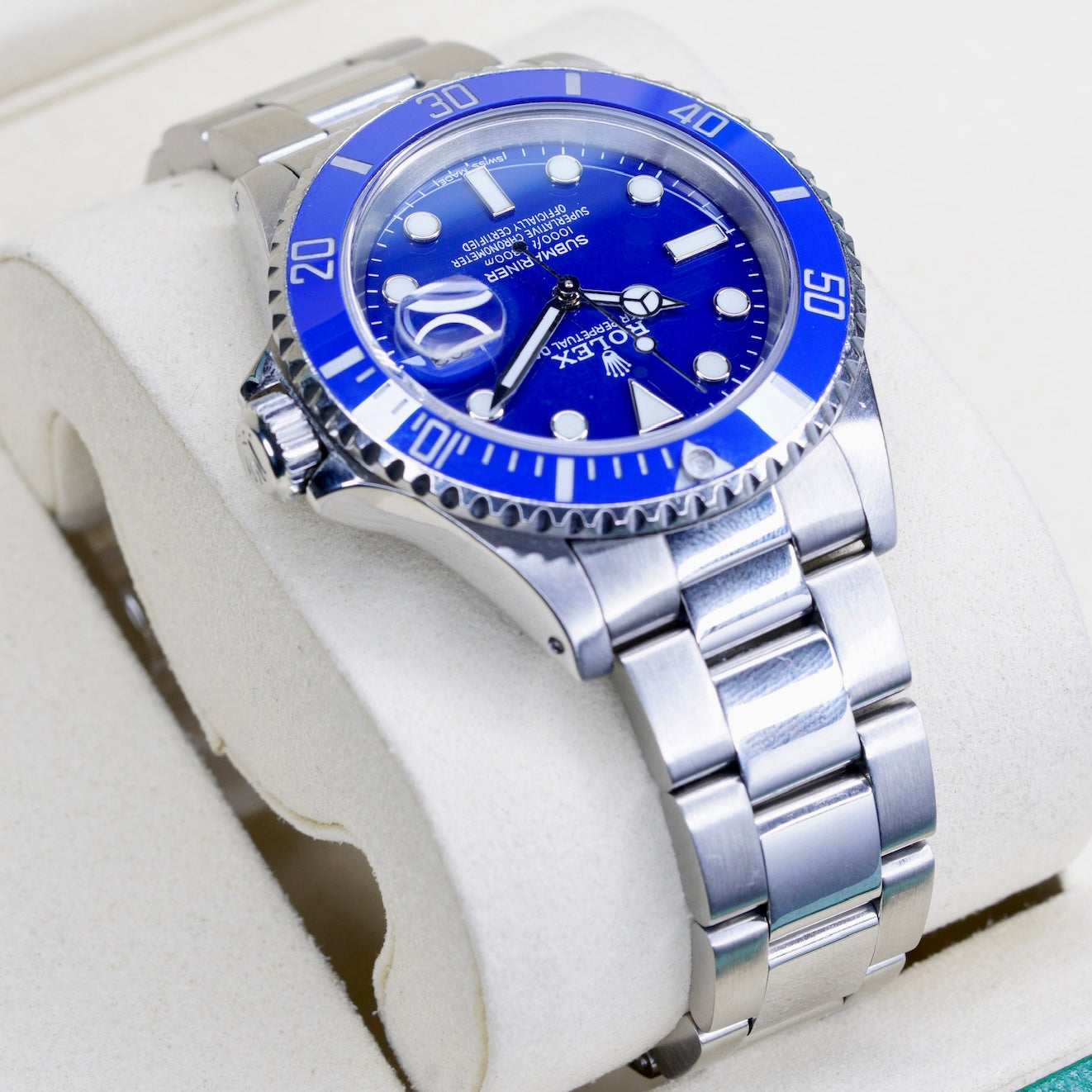 Rolex Submariner 16610 “ALMOST SMURF” AM Blue Dial & Blue Bezel Stainless Steel 40mm