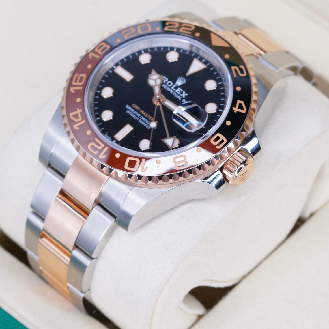 Rolex GMT-Master II 126711CHNR “ROOTBEER” Black Dial Two-Tone Rose Gold & Steel 40mm 2023