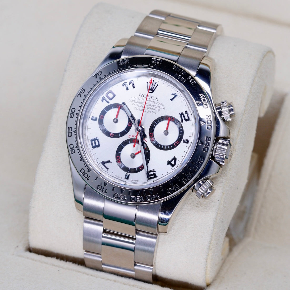 Rolex Daytona 116509 “SILVER RACING” Silver Arabic Dial White Gold 40mm