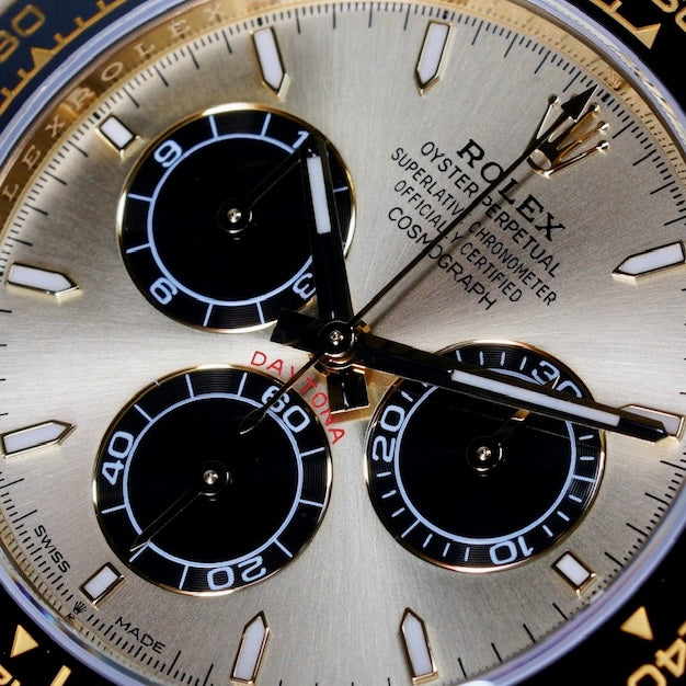 Rolex Daytona 126518LN "PIKACHU" Champagne Gold Black Sub Dials Yellow Gold Oysterflex 2023