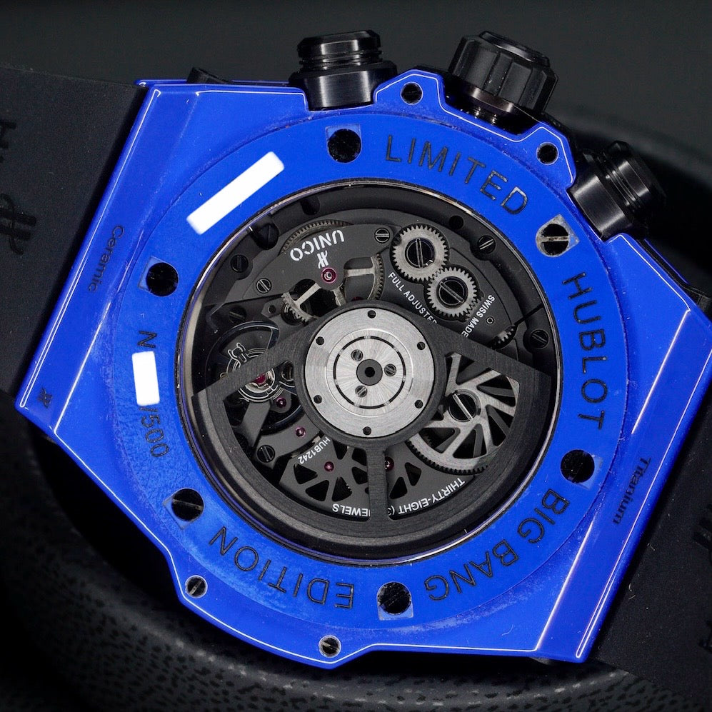 Hublot Big Bang Unico 411.ES.5119.RX “BLUE MAGIC” Skeleton Dial Blue Ceramic Limited Edition 500 45mm
