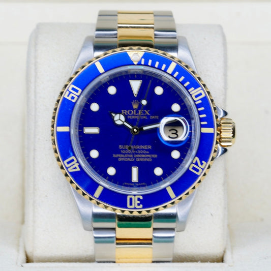Rolex Submariner Date 16613 “BLUESY” Blue Dial Yellow Gold & Steel 40mm
