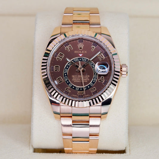 Rolex Sky-Dweller 326935 “CHOCOLATE” Brown Arabic Dial Rose Gold 42mm 2018