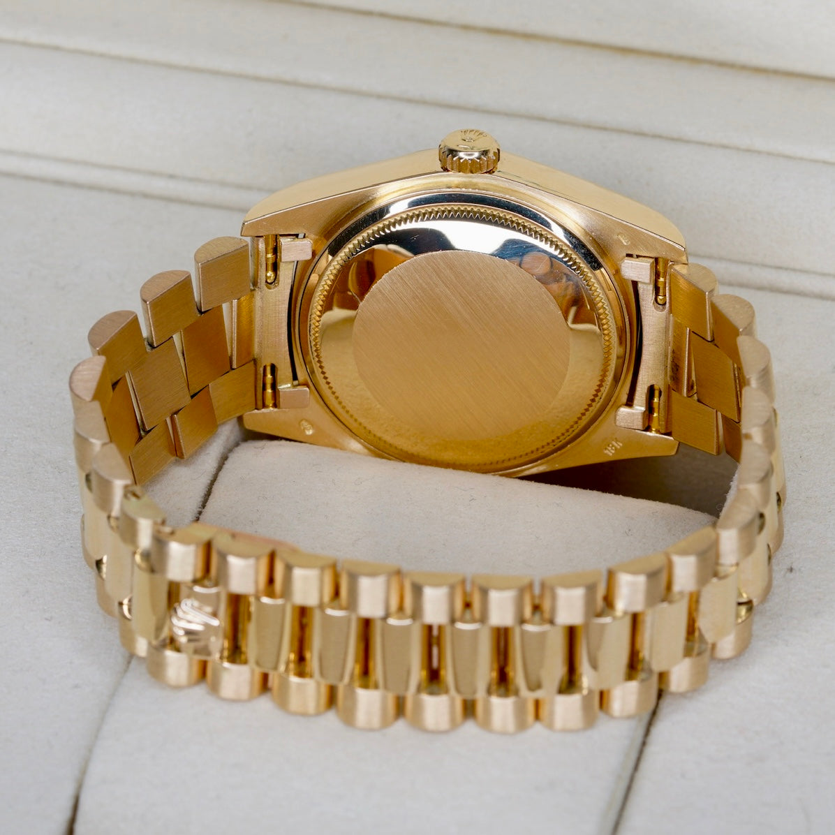 Rolex Day-Date 18038 Black Diamond Dial Yellow Gold 36mm