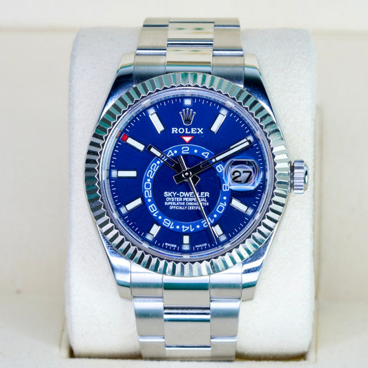 Rolex Sky-Dweller 326934 Blue Dial White Gold Bezel Stainless Steel 42mm 2019