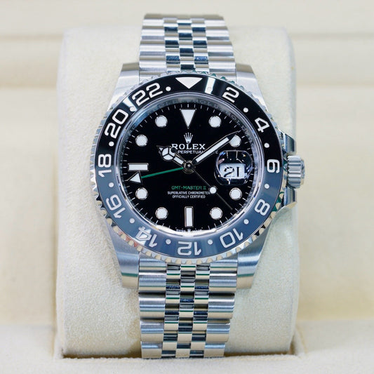 Rolex NEW 2024 GMT-Master II 126710GRNR “BRUCE WAYNE” Black & Grey Bezel Stainless Steel Jubilee 40mm