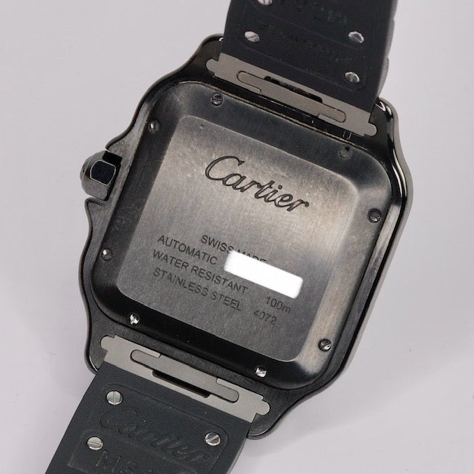 Cartier Santos De Cartier 4072/WSSA0039 Black Dial DLC