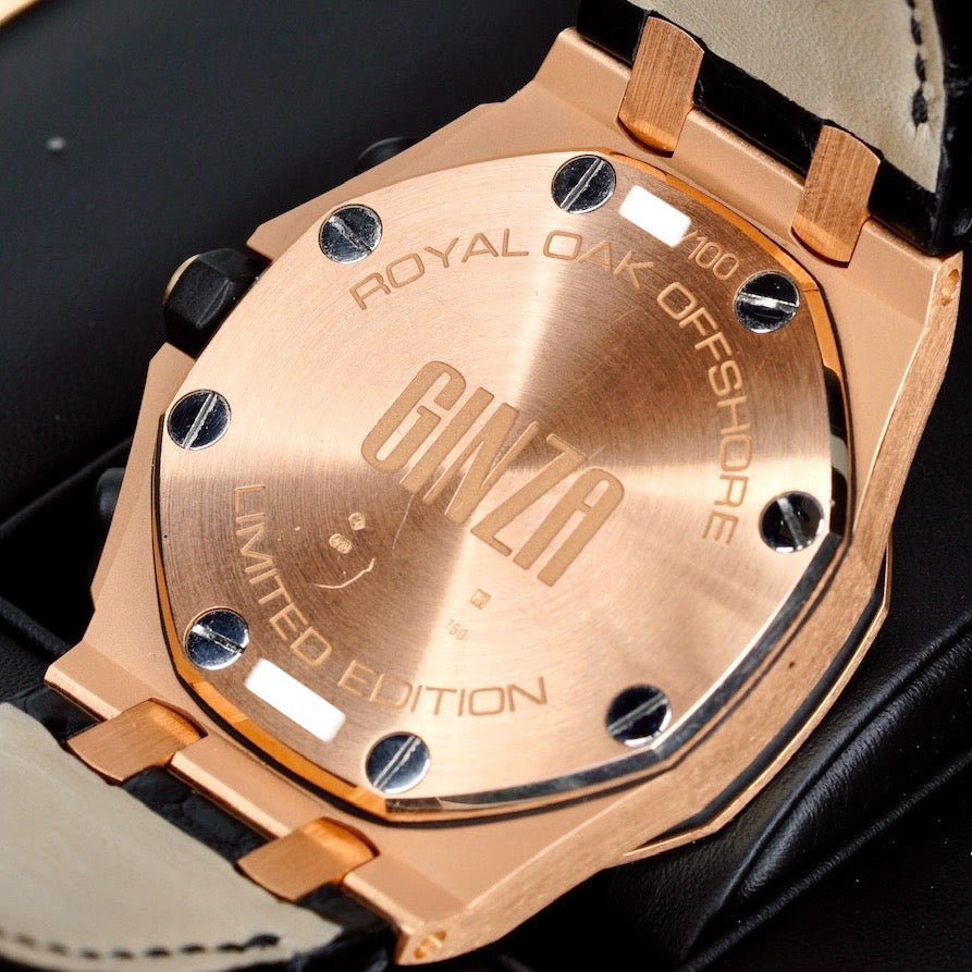 Audemars Piguet Royal Oak Offshore 26180OR.OO.D101CR.01 Ginza “GINZA” Black Dial 7 on Diamond Rose Gold 44mm