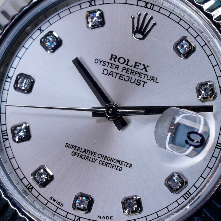Rolex Datejust II 116334 Silver Diamond Dial Stainless Steel 41mm