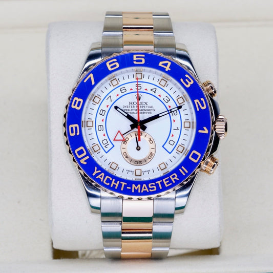 Rolex Yacht-Master II 116681 White Dial Two Tone Rose Gold & Steel 44mm