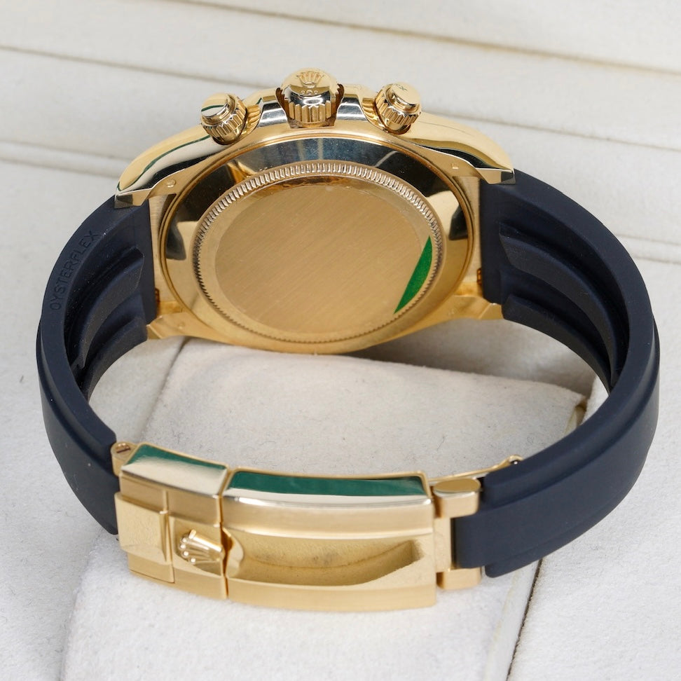 Rolex Daytona 116518LN Black Dial Yellow Gold Oysterflex 40mm 2021