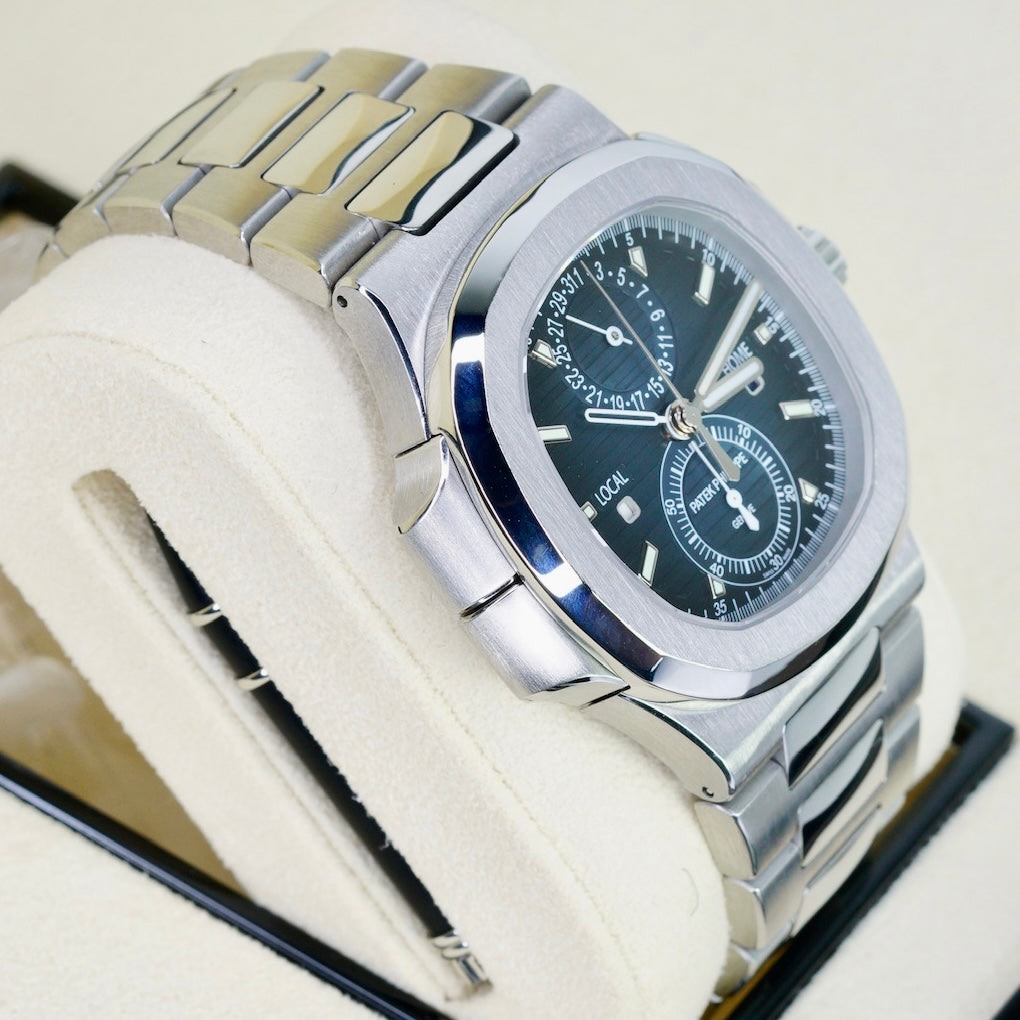 Patek Philippe Nautilus 5990/1A-001 “TRAVEL TIME” Service Blue Dial Stainless Steel 40.5mm 2018