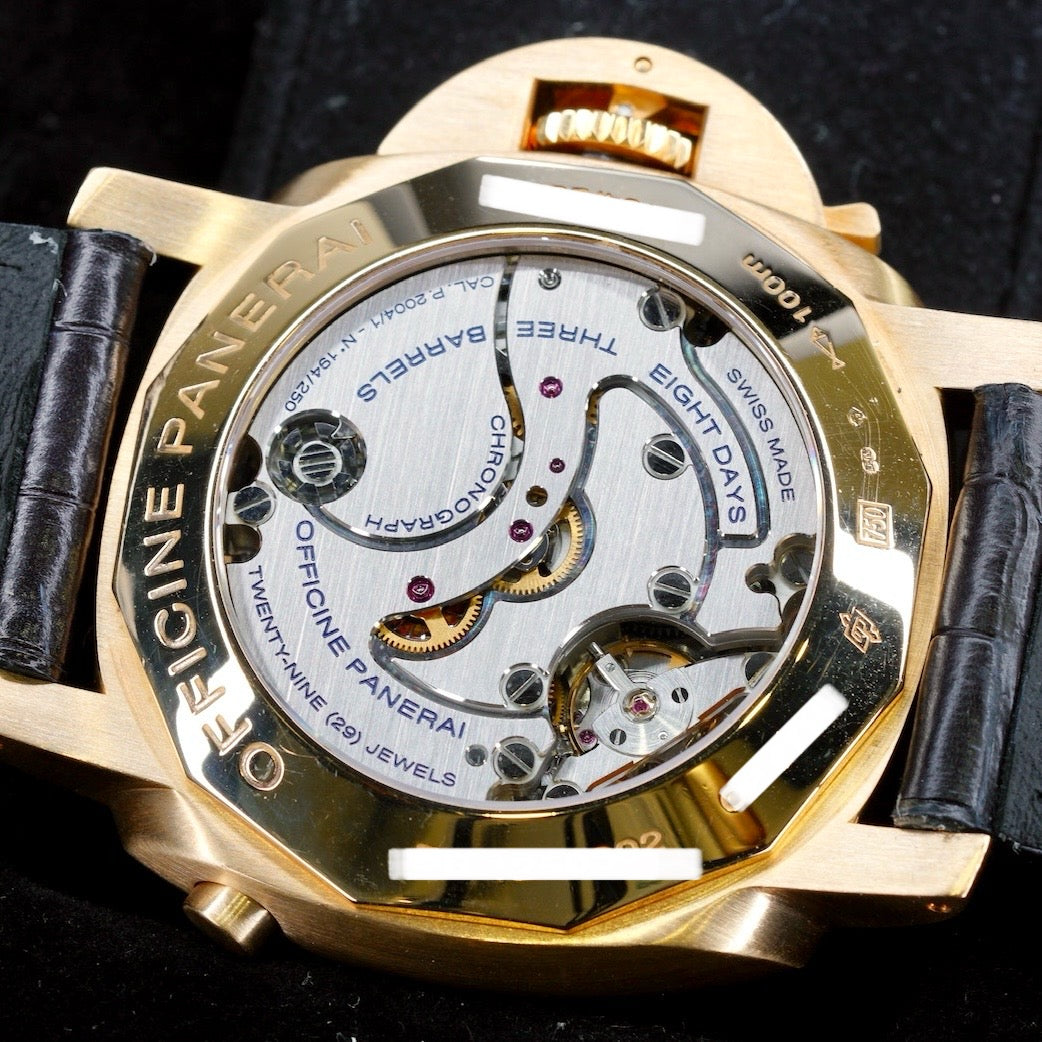 Panerai Luminor 1950 PAM 00277 Blue Dial GMT 8 Monopulsante Rose Gold 44mm