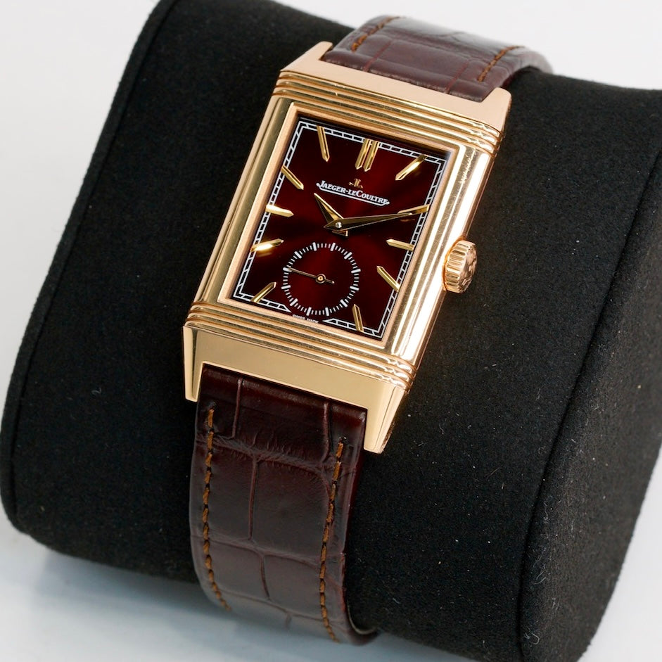 Jaeger-LeCoultre Reverso Q713256J “BURGUNDY DIAL” Tribute Small Seconds Rose Gold