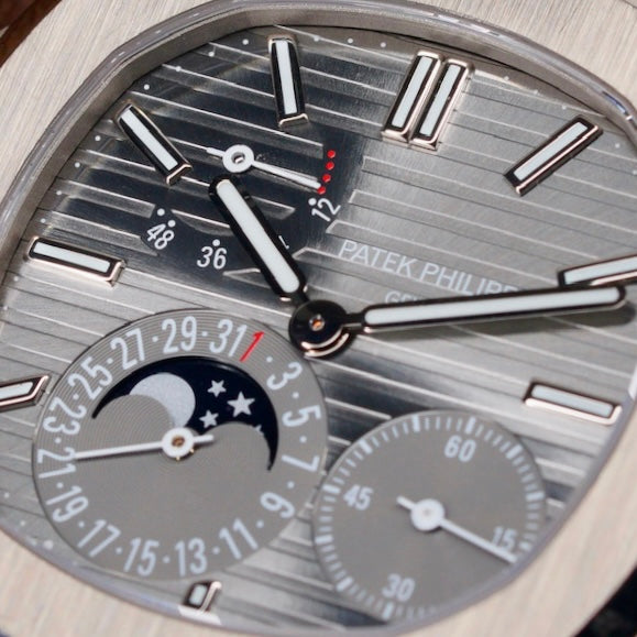 Patek Philippe Nautilus 5712G-001 Grey Dial White Gold Leather Strap 2021