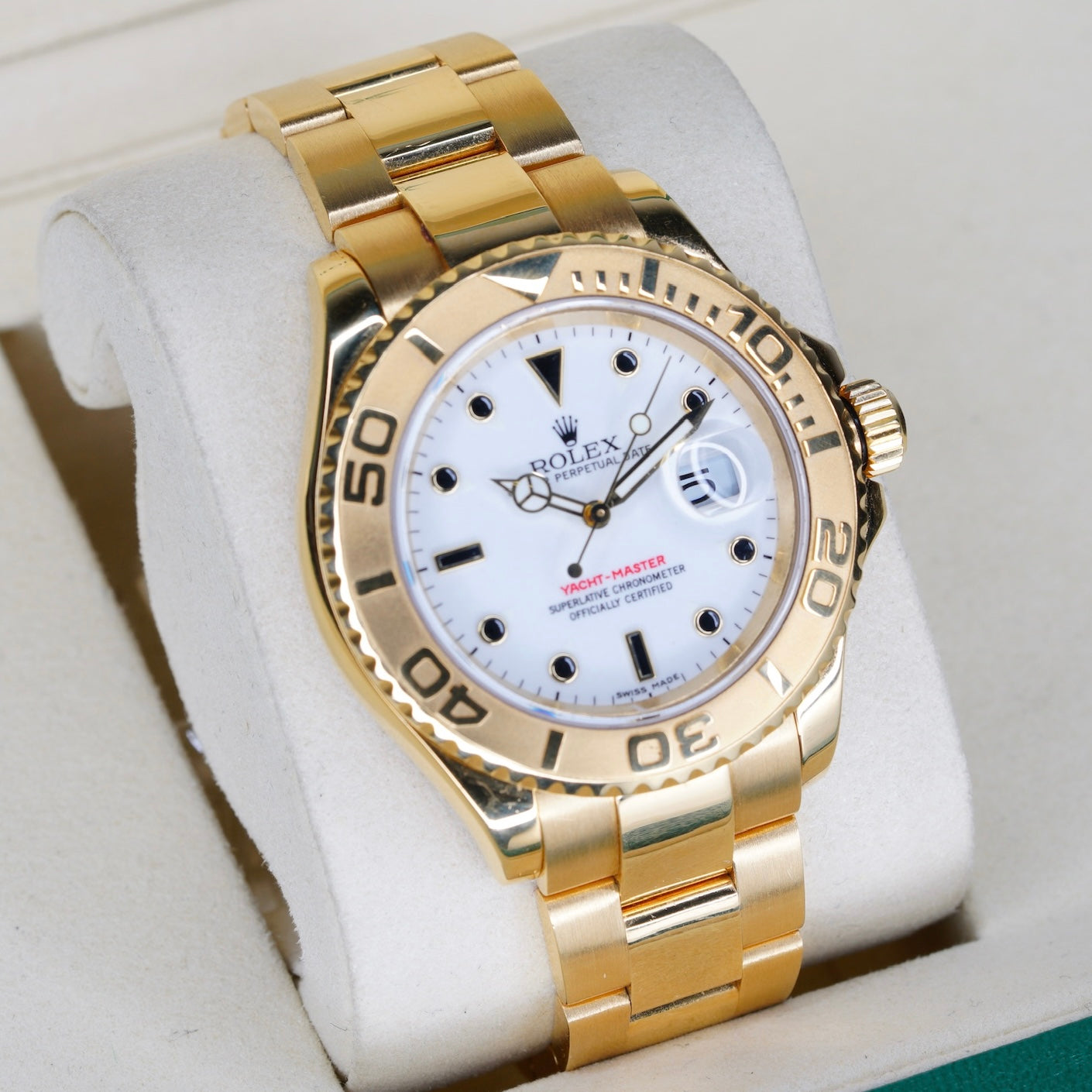 Rolex Yacht-Master 16628 White Dial Yellow Gold 40mm