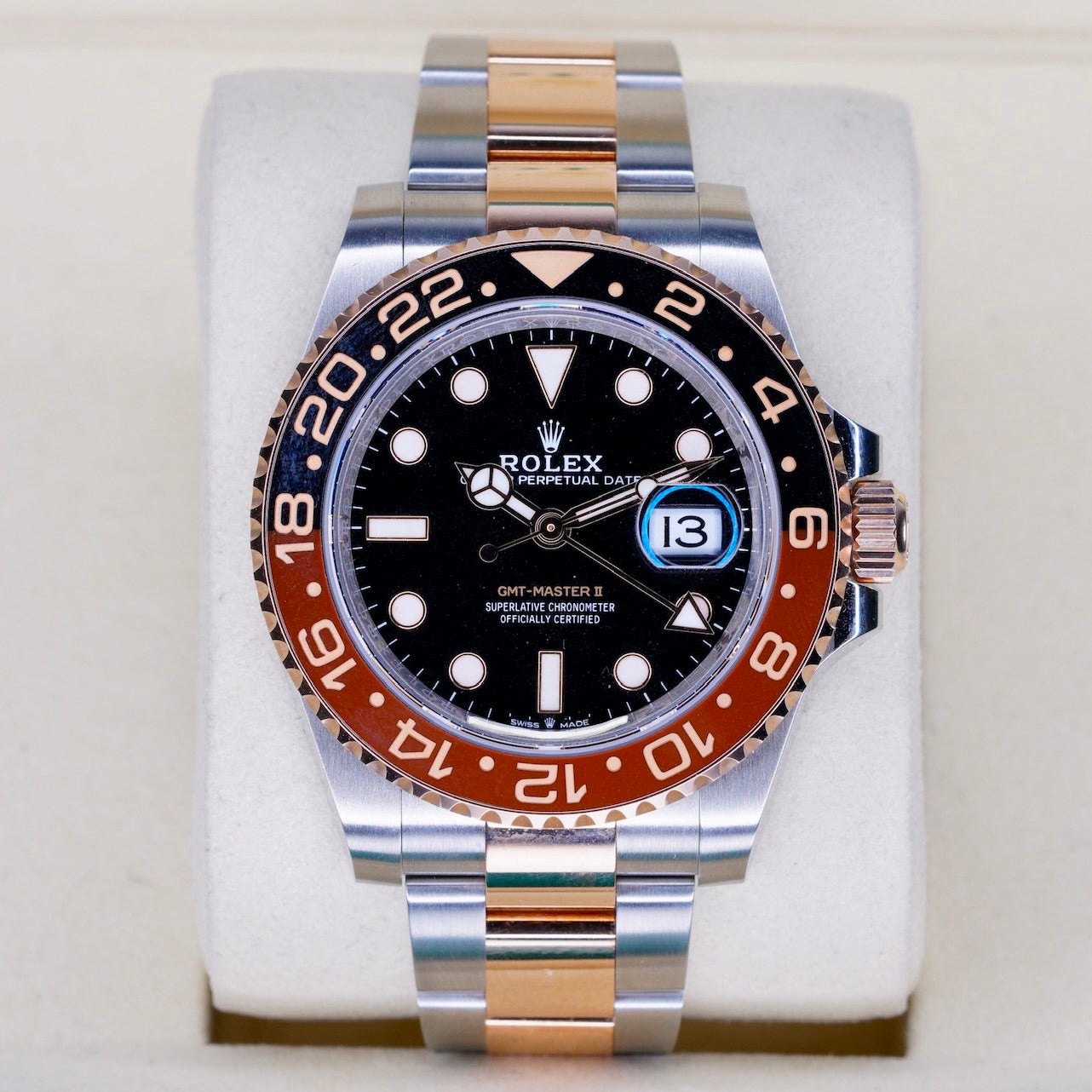 Rolex GMT-Master II 126711CHNR “ROOTBEER” Black Dial Two-Tone Rose Gold & Steel 40mm 2023