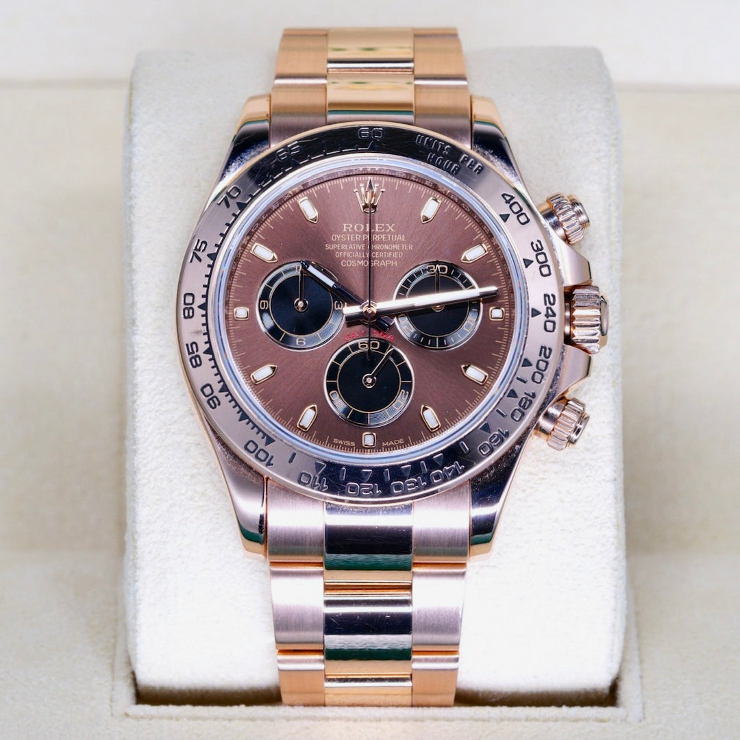Rolex Daytona 116505 “CHOCOLATE” Brown Stick Dial Rose Gold 40mm