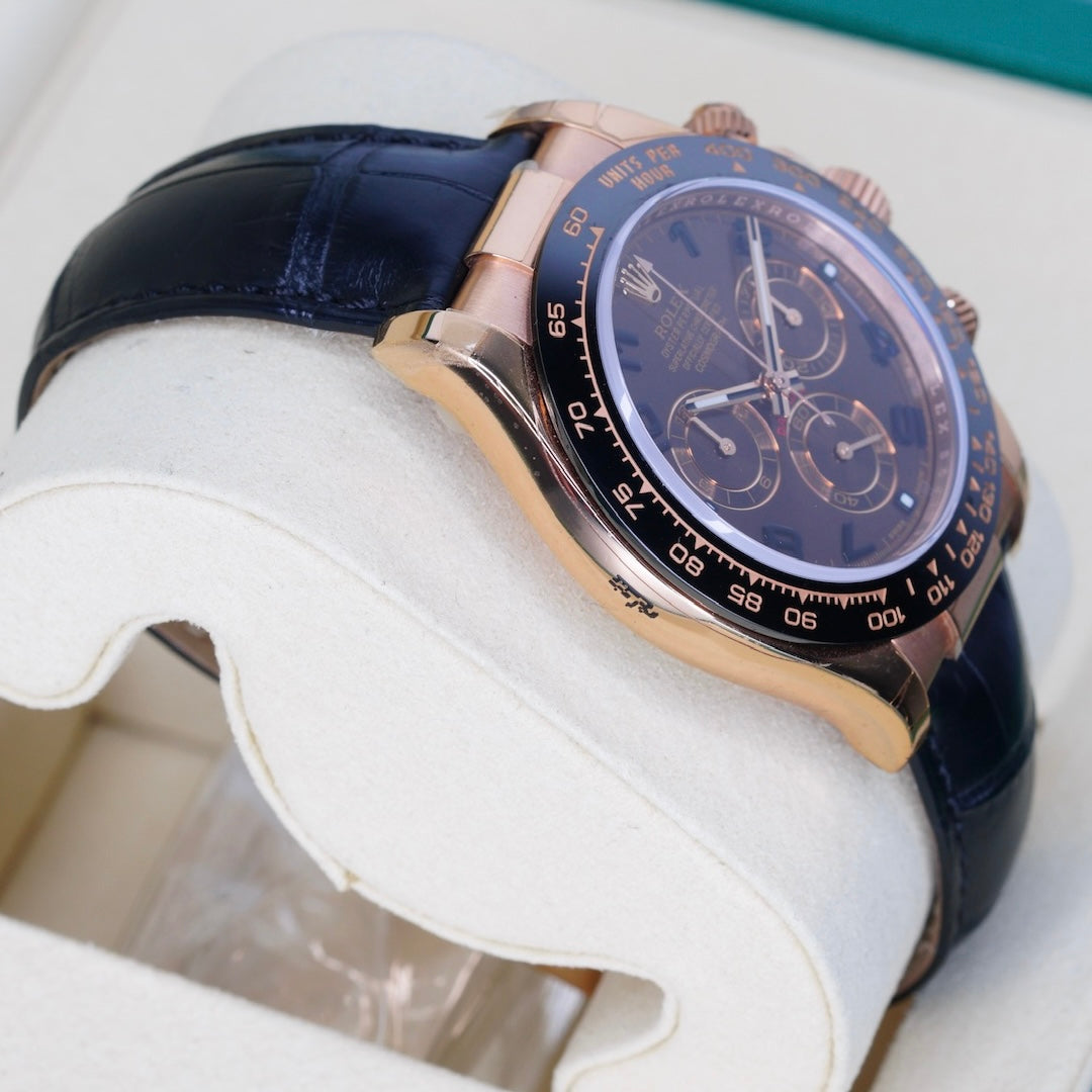 Rolex Daytona 116515LN “CHOCO ARABIC” Brown Arabic Dial Rose Gold Leather Strap 40mm 2013