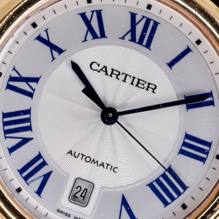 Cartier De Cartier Cle WGCL0004 White Dial Rose Gold Leather Strap