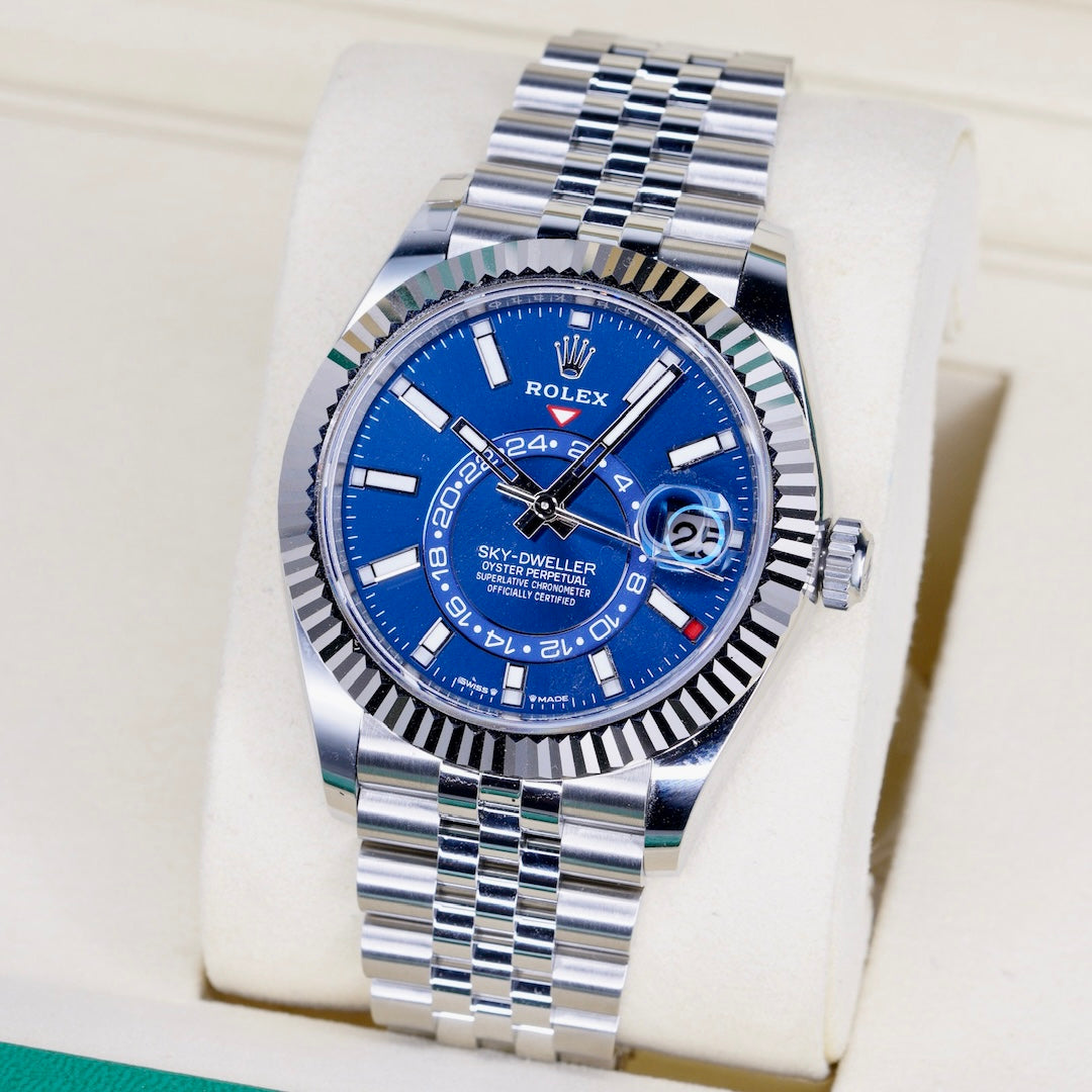 Rolex NEW 2026 Sky-Dweller 336934 “SKY BLUE” Blue Stick Dial Stainless Steel Jubilee 42mm