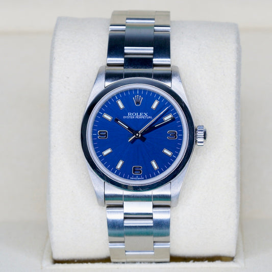 Rolex Oyster Perpetual 77080 Blue Dial Stainless Steel 31mm