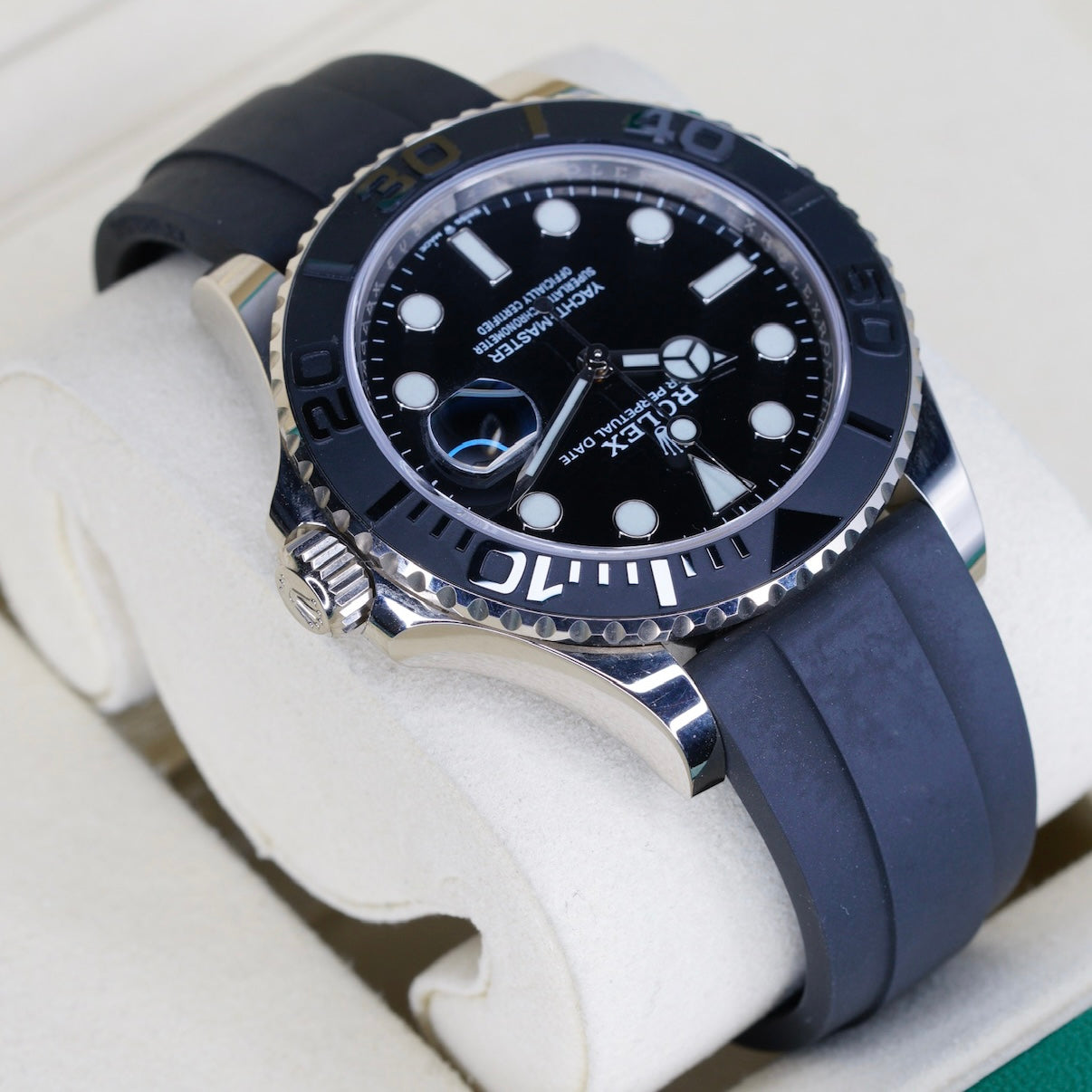 Rolex Yacht-Master 226659 Black Dial White Gold Oysterflex 42mm