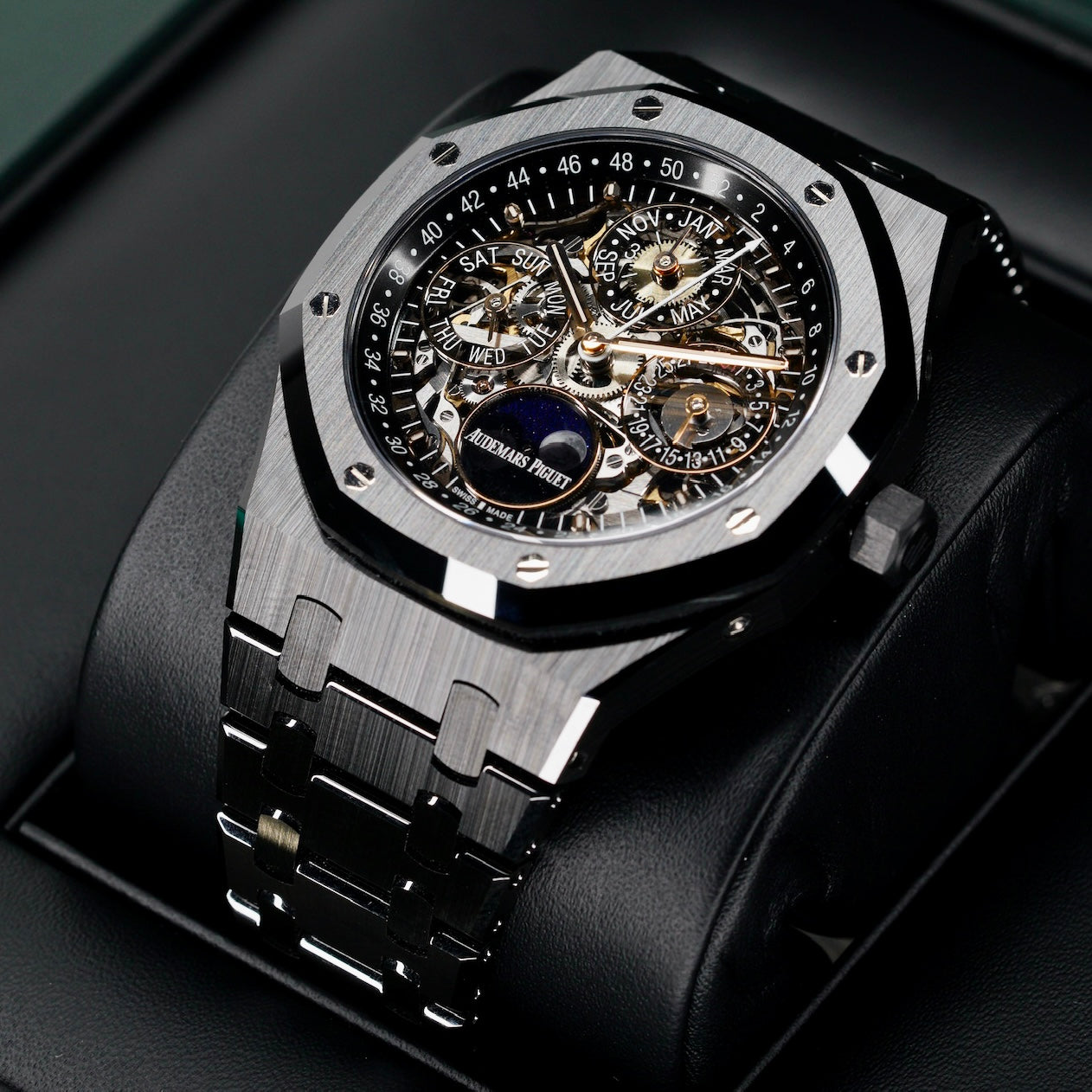 Audemars Piguet Royal Oak 26585CE.OO.1225CE.01 “CERAMIC PERPETUAL” Skeleton Dial Ceramic Perpetual Calendar 42mm